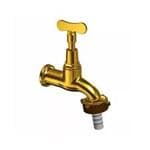 Torneira Jardim Curta Amarela com Bico 1/2 3/4 - Gold Flex